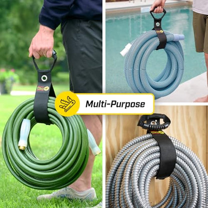 Easy-Carry Wrap-It Storage Straps - 48” (2-Pack) Black with Grommet - color: Black, size: 48" (2 Pack) with Grommet