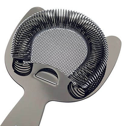 Barfly Fine Mesh Spring Strainer, Black - color: Black