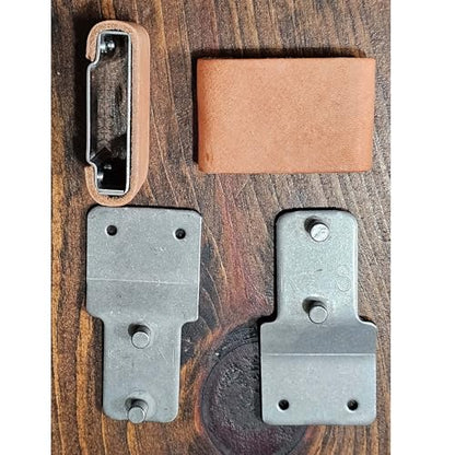 2 1/2" Leather Wrapped Stainless Steel Blevins Buckles Set Vertical Post Western Saddle