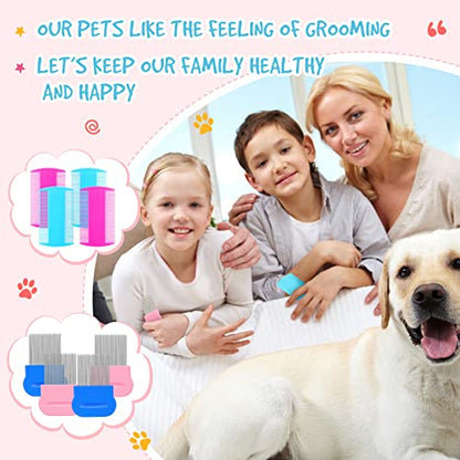 Maitys 8 Pcs Lice Combs Kids Pet,3.5 X 2 Inch, 3.54 X 1.57 Inch,Pink, Blue - color: Pink, Blue, size: 3.5 x 2 Inch, 3.54 x 1.57 Inch