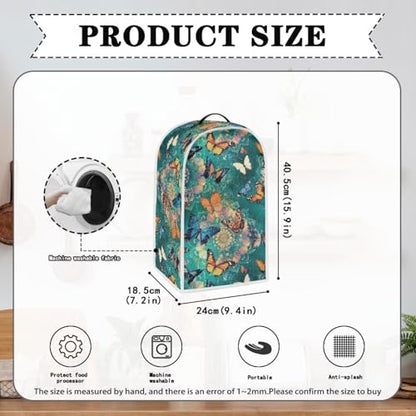 Blender Dust Cover Universal Small Appliance Covers Comfortable Stylish Stand Mixer Organizer for Kitchen Fashion Blender Cover Green Butterfly - color: Green Butterfly