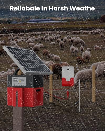 Solar Fence Charger 1.2J 20 Mile Dual Power Fence Energizer