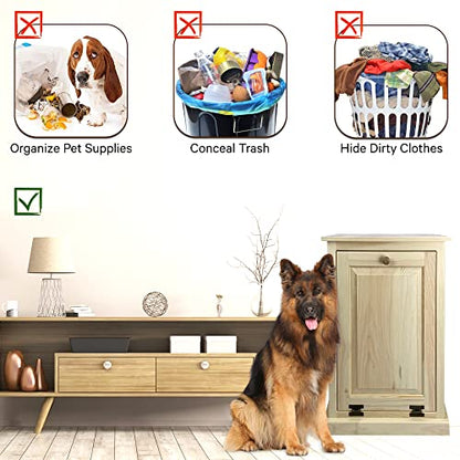Peaceful Classics Wooden Tilt Out Trash Cabinet, Unfinished - color: Unfinished, style: Without Drawer