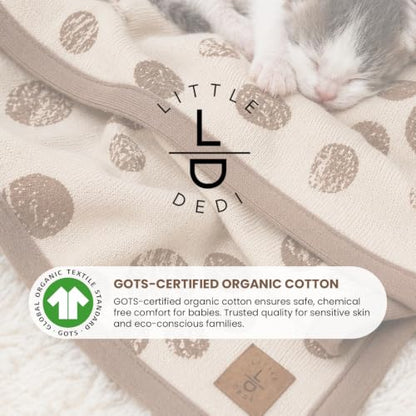 Organic Cotton Pet Blanket 30x38 in, Sherpa, Earth Ivory/Mocha - color: Earth Ivory / Mocha Meringue