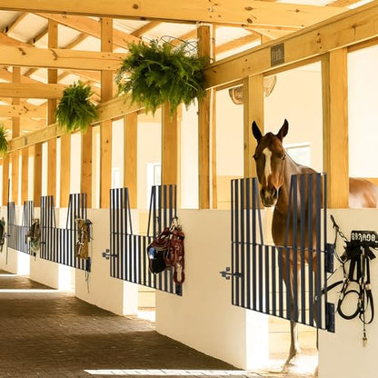 Zonon Horse Stall Door Guards 48" W x 42" H Heavy Duty Steel Yoke Design Stall Gates for Horses or Barns Accessories and Guard