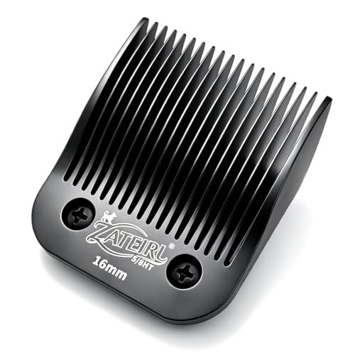 Size 5/8HT Detachable Pet Grooming Clipper Blade with Steel Cutter, 5/8 Inch (16 mm) Cut Length, Black, Compatible with Andis, Oster A5, Wahl KM10, 1 Pack - color: Black, size: 5/8HT 16mm