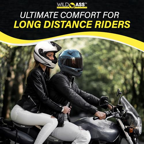 Wild Ass Saddle Lite - Motorcycle Air Gel Seat Pad, Ergonomic Air-Adjusting Cushion with Straps, Universal Fit for Ultimate Comfort & Relief, Cool Flow Motorcycle Accessory for Long Rides - Black - style: Lite
