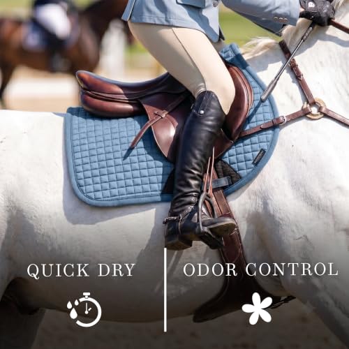 Equestrian Stockholm Close Contact Horse Saddle Pad for Jumping - color: Stone Blue