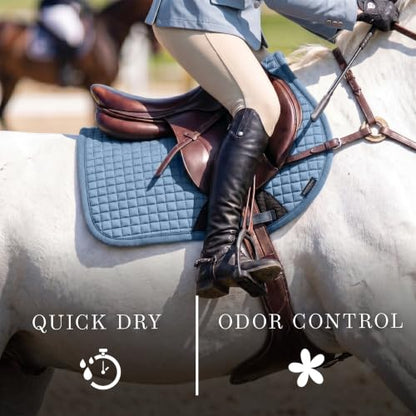 Equestrian Stockholm Close Contact Horse Saddle Pad for Jumping - color: Stone Blue