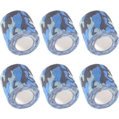 IndigoCase 6 Pack Self Adhesive Bandage Wrap 2 Inch x 5 yd Elastic Tape - color: Camo-ocean, size: 2 Inch - 6 Pack