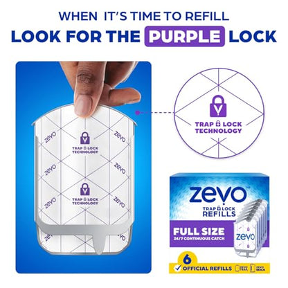 Zevo Flying Insect Trap Refill Cartridges for Fruit Flies & Gnats, 6 Count - style: 6 Refill Cartridges