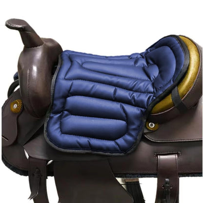 Saddle Tush Cushion Western Long Saddle Pad Horse Riding Seat Saddle Cushion Pad - color: BLUE