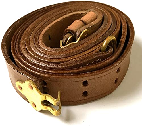M1907 Leather Sling - Leather & Brass Hardware U.S. Springfield WWI 1907 Pattern Leather Sling
