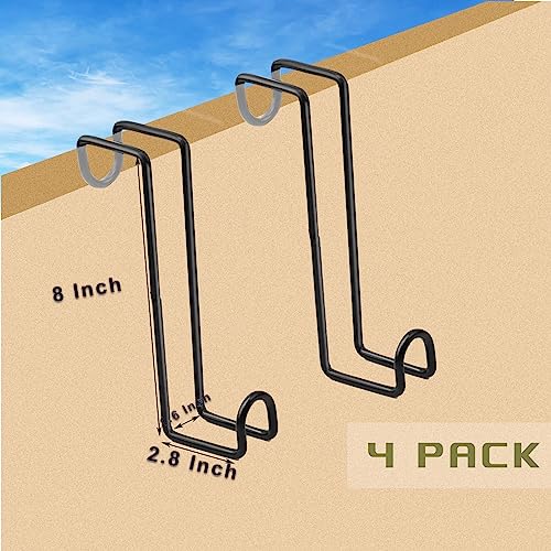 8 Inch Tack Hook,Heavy Duty Metal Over Rail Tack Hooks Stall Hooks for Hanging Horse Bridles Halters and Buckets,4Pcs