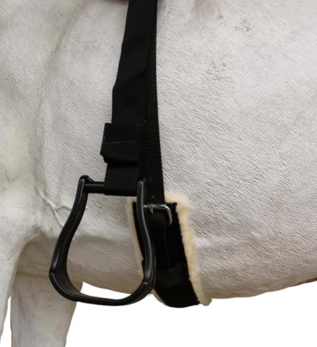 CHALLENGER Western Lightweight Bareback Saddle Pad with Fleece Bottom, Stirrups & Cinch – Contoured Synthetic Suede Top – 23" x 30" - color: Tan