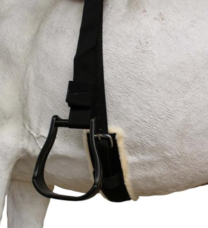 CHALLENGER Western Lightweight Bareback Saddle Pad with Fleece Bottom, Stirrups & Cinch – Contoured Synthetic Suede Top – 23" x 30" - color: Tan