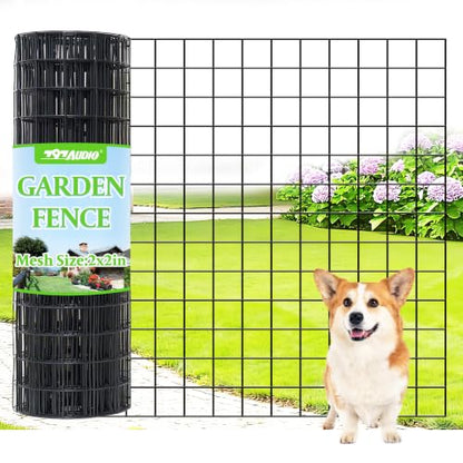 Black PVC Coated Welded Wire Fencing,2"x2" 16 Gauge,72inch H x 100ft L Garden Wire Fence Roll,2/3/4/5/6ft Tall x 50/100 ft Long Vinyl Coating Metal Wire Mesh for Yard,Farm,Dog,Vegetable Protection - color: Black, size: 2"x2" 72inx100ft