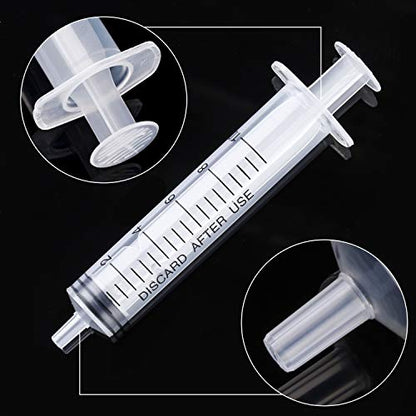 Frienda 20 Packs 10 ml Plastic Syringe with Measurement, No Needle Suitable for Scientific Labs, Measuring, Watering, Refilling - size: 10 ml