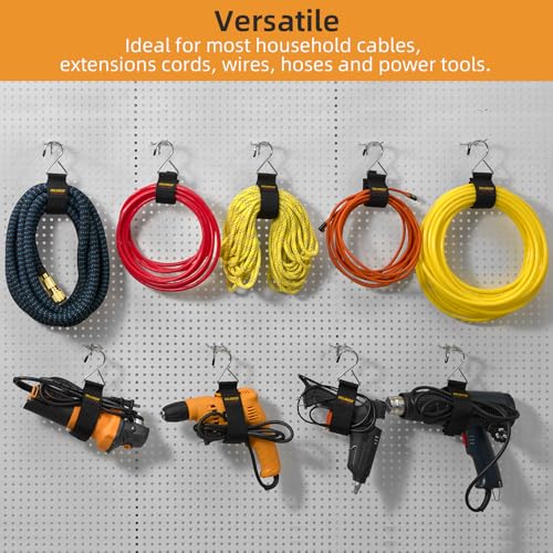 Extension Cord Organizer and Hanger, Trilancer Storage Straps (6-Pack) - size: 6M