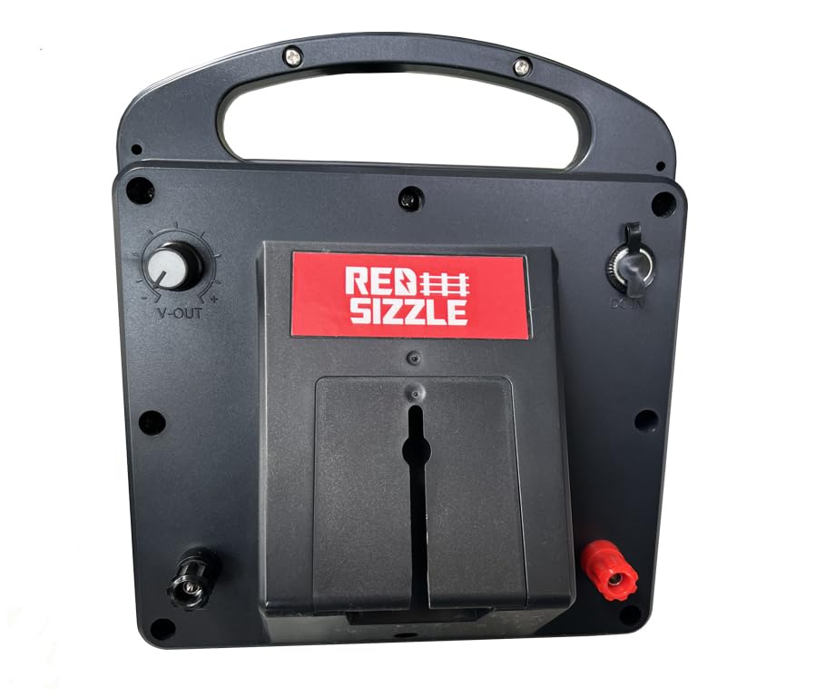 Solar Electric Fence Charger for Day and Night Power | Red Sizzle 1XS | 0.13 Joule | Portable Solar Energizer for Livestock for Small Gardens, Keep Our Small Pests