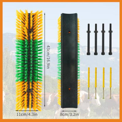 Livestock Scratch Brush Animal Back Scratching Brush for Cow - color: Yellow-Green, size: 2pcs