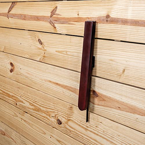 EASY-UP Collapsible Wooden Wall Mounted Saddle Rack | Convenient Collapsible Design | Fits English & Dressage Saddles | Exquisite Wood & Metal Blend | Color Medium Brown