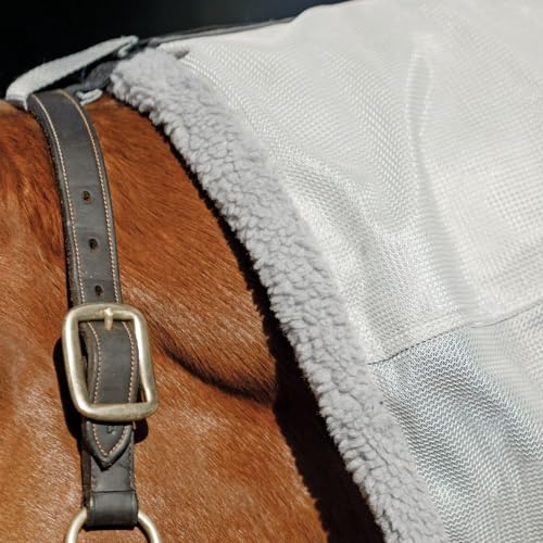 Schneiders Soft Interlock Mesh II Fly Neck Cover for Horses | 80% UV Protection & SilverTek Lining | Breathable & Durable | Insect Protection