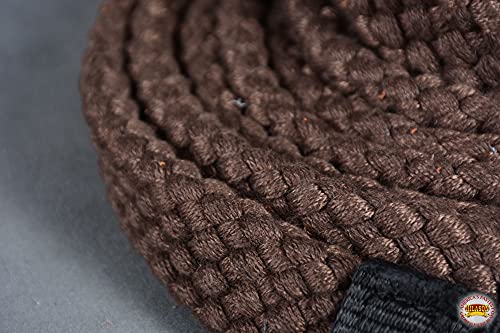 HILASON Braided Flat Cotton Roping Rein Trigger 1" X 7Ft | Horse Racing Barrel Gifts - color: Brown