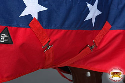 Hilason 600D Waterproof Miniature Horse Turnout Blanket - color: US Flag, size: 40 In