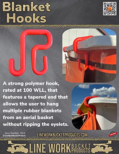 3" Bucket Truck Blanket Hooks Rated at 100lbs Working Load Limit (2 Hooks Included)