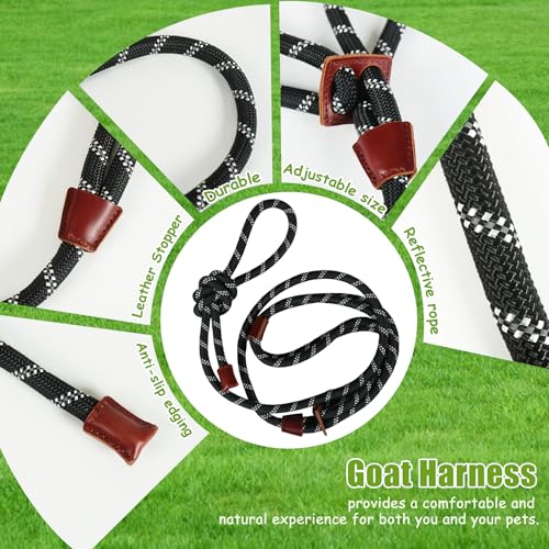 Goat Harness & Leash, Adjustable Step-in Sheep Harness, Goat Accessories, Livestock Halter Supplies for Goats and Sheep (Large) - size: Large