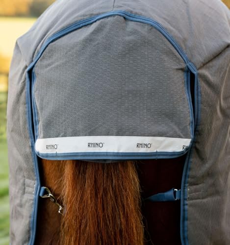 Horseware® Rhino® Hexstop Plus Vari-Layer Turnout 0g - Grey/Indigo & Navy, 78 inches - size: 78 inches