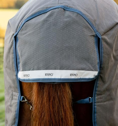 Horseware® Rhino® Hexstop Plus Vari-Layer Turnout 0g - Grey/Indigo & Navy, 78 inches - size: 78 inches