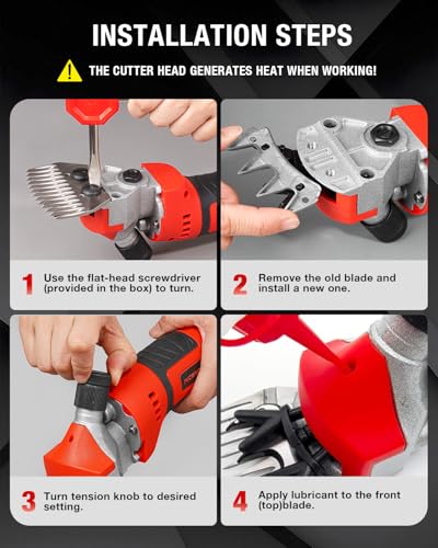INCENDIOS Cordless Sheep Clippers with 2X 4000mAh Batteries,6-Speed Control | 2400 RPM Motor, 500W Heavy Duty Electric Animal Shears for Sheep, Alpacas, Goats, Farm Livestock