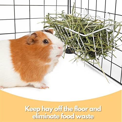 Rabbit Hay Feeder - 2Pcs Metal Hay Holder for Bunny & Guinea Pig