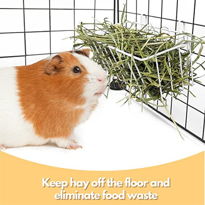 Rabbit Hay Feeder - 2Pcs Metal Hay Holder for Bunny & Guinea Pig