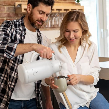 IDEUS Thermal Coffee Carafe 68oz, Beverage Dispenser White - color: White, size: 68 Ounces