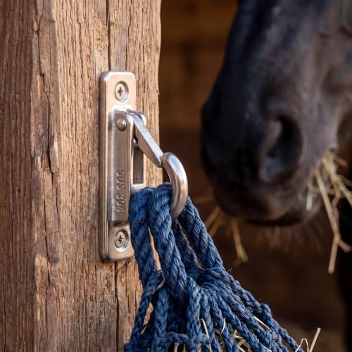 Metal Bucket Hooks for Horse Stalls, Wall-Mounted Feed Holder (2 Pcs)
