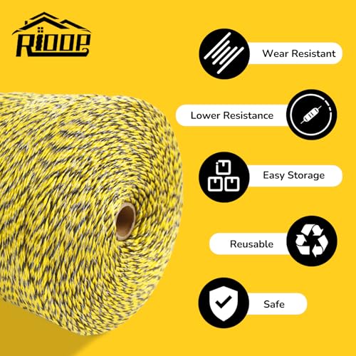 RIOOP Electric Fence Wire Polywire 3366 Feet/1026Meters - size: 3366 Feet/1026Meters