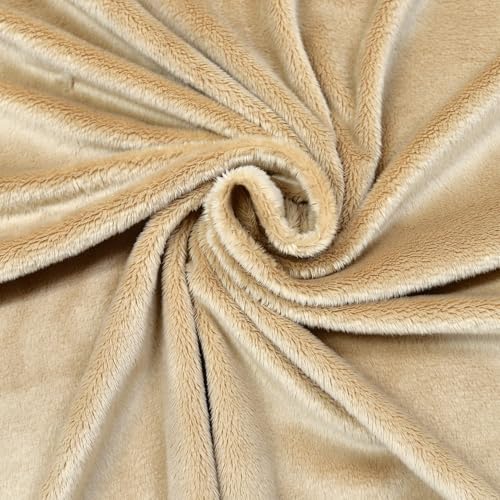 Surf turtle Camel Super Soft Minky Fabric by The Yard, 36"x60" - color: Camel Color