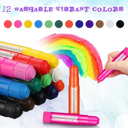 20 Sets 240 Pcs Tempera Paint Sticks Bulk for Kids