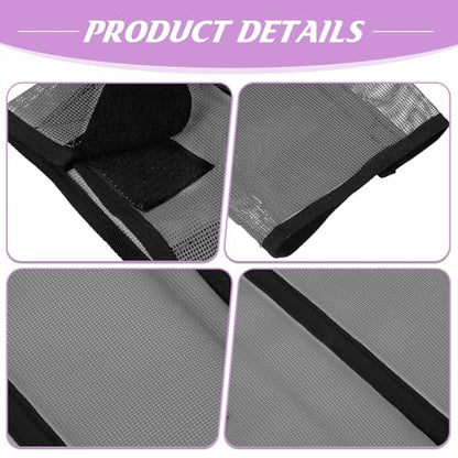 Jexine 8 Pcs Mesh Fly Boots for Horse - color: Dark Gray, Light Purple