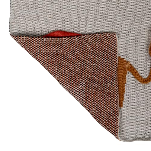Creative Co-Op Cotton Knit Baby Blanket with Lions, 40" L x 32" W - color: Tigers, size: 40" L x 32" W