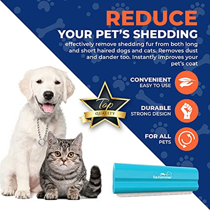 EquiGroomer 5-Inch Undercoat Deshedding Brush for Dogs & Cats, Turquoise - color: Turquoise, size: 5 Inch