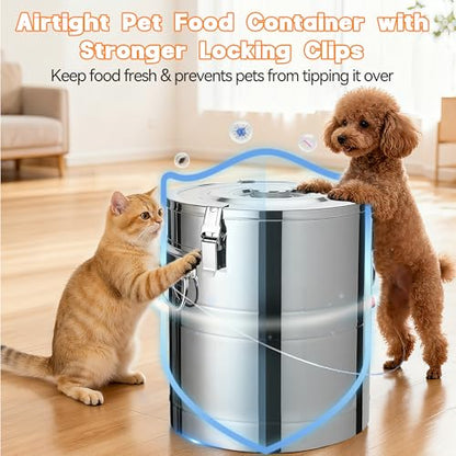 40lb Dog Food Storage Container, Airtight Stainless Steel - size: 40lb