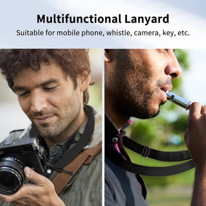 CACOE Phone Lanyard, Black+Black, 2 Pcs - color: Black+black, size: 21.65"