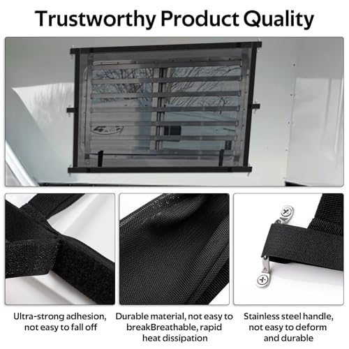 Horse Trailer Window Screen with Zipper, 35 Inch Length x 26 Inch Height
