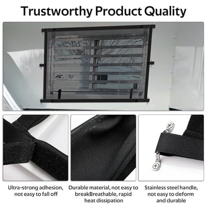 Horse Trailer Window Screen with Zipper, 35 Inch Length x 26 Inch Height
