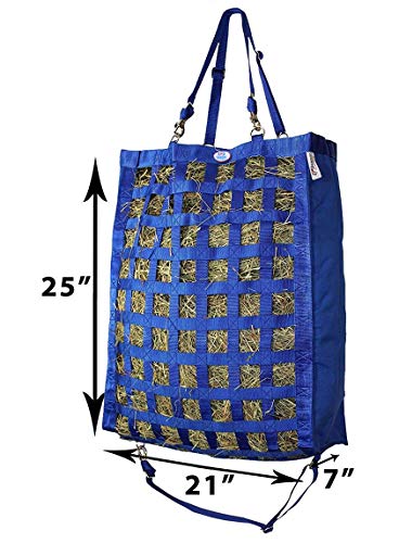 Derby Originals Front Web Slow Feeder Horse Hay Bag Super Tough Bottom with 6 Month Warranty - color: Pink