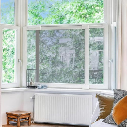 6 Pack Expandable Window Screen, 2 Way Adjustable Sliding Window Screen, Horizontal (24" H x 25" - 45" W), Horizontal and Vertical Adjustable, Replacement Screen for Window, Window Screens Mesh - size: 24"H x 25"-45"W